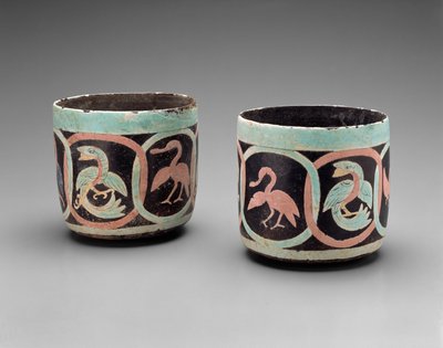 Bowls with Birds in Cartouches, Guatemala, Middle Classic, 500-700 by Mayan